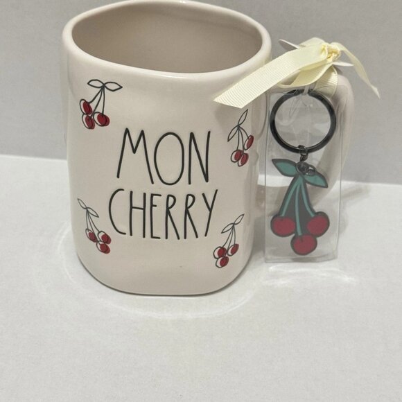 Rae Dunn Other - RAE DUNN MON CHERRY Mug with Cherry Keychain NWT